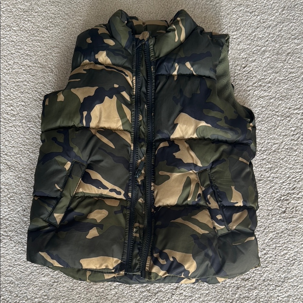 Kids Camouflage Puffer Vest